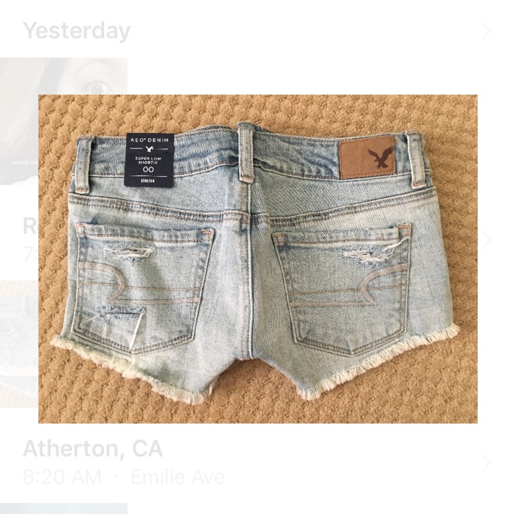 American Eagle Light Wash Jean Shorts